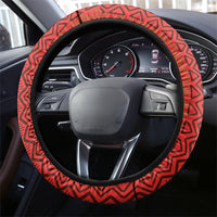 Ibrahim Traore Burkina Faso Fearless Leadership Steering Wheel Cover West African Tribal Pattern And Patriotic Camo Art
