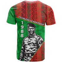 Ibrahim Traore Burkina Faso Fearless Leadership T shirt West African Tribal Pattern And Patriotic Camo Art