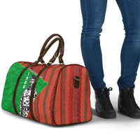 Ibrahim Traore Burkina Faso Fearless Leadership Travel Bag West African Tribal Pattern And Patriotic Camo Art
