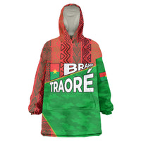 Ibrahim Traore Burkina Faso Fearless Leadership Wearable Blanket Hoodie West African Tribal Pattern And Patriotic Camo Art
