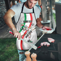 Personalized Iran Football Cheetah Apron Persian Cheetah Graphic With Iranian Flag And Symbol