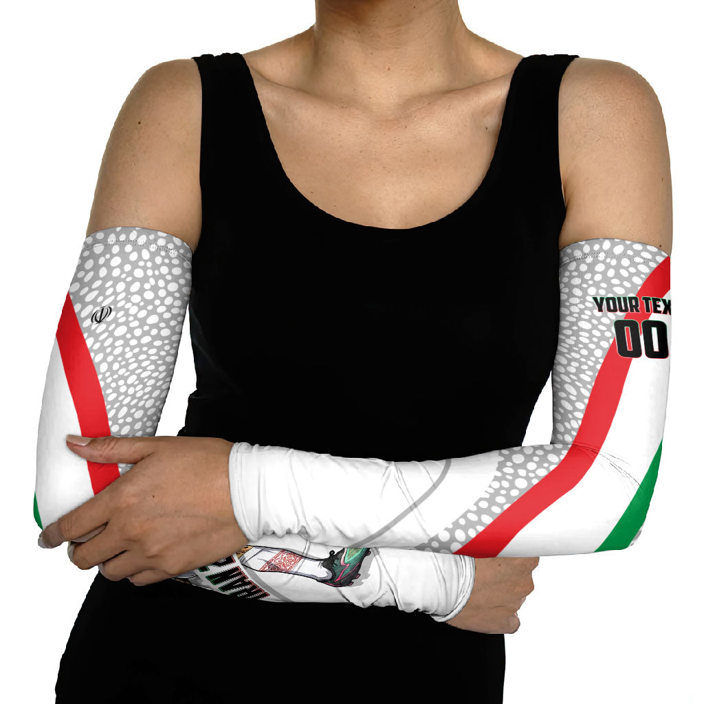 Personalized Iran Football Cheetah Arm Sleeves Persian Cheetah Graphic With Iranian Flag And Symbol