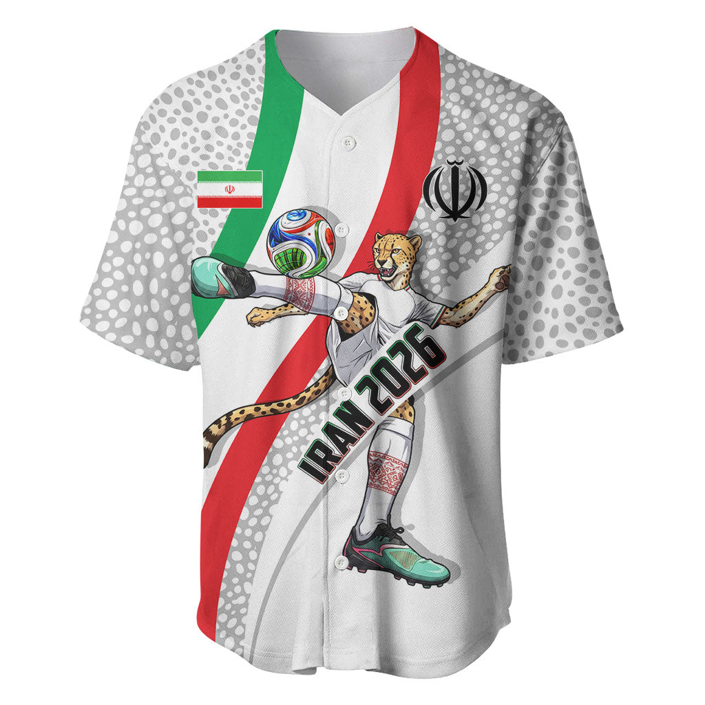 Personalized Iran Football Cheetah Baseball Jersey Persian Cheetah Graphic With Iranian Flag And Symbol