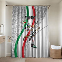 Personalized Iran Football Cheetah Bathroom Set Persian Cheetah Graphic With Iranian Flag And Symbol