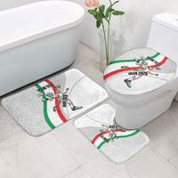 Personalized Iran Football Cheetah Bathroom Set Persian Cheetah Graphic With Iranian Flag And Symbol