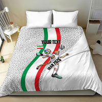 Personalized Iran Football Cheetah Bedding Set Persian Cheetah Graphic With Iranian Flag And Symbol