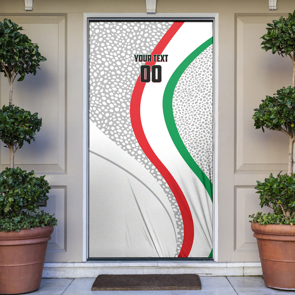Personalized Iran Football Cheetah Door Cover Persian Cheetah Graphic With Iranian Flag And Symbol