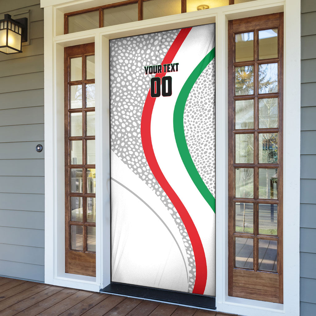 Personalized Iran Football Cheetah Door Cover Persian Cheetah Graphic With Iranian Flag And Symbol