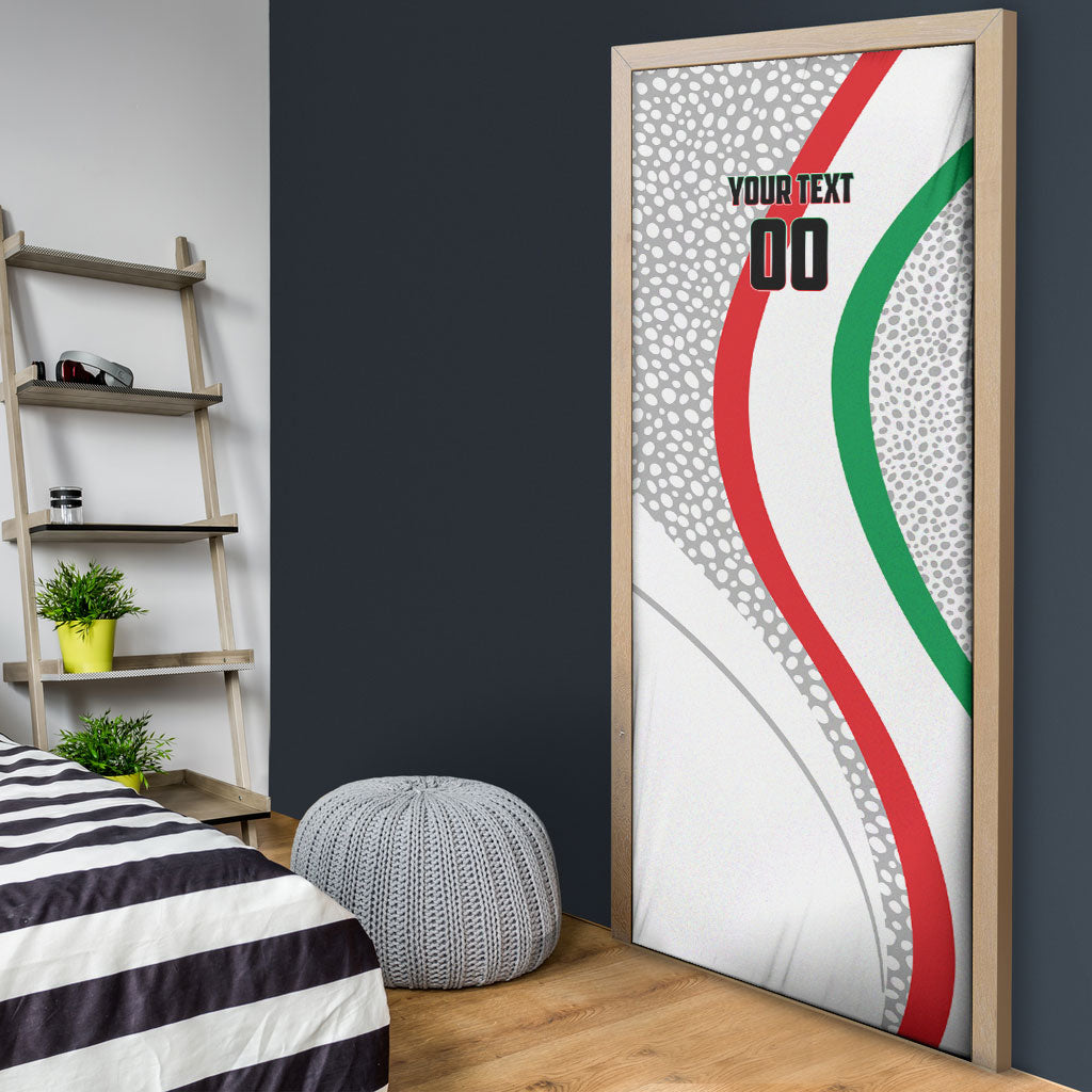 Personalized Iran Football Cheetah Door Cover Persian Cheetah Graphic With Iranian Flag And Symbol