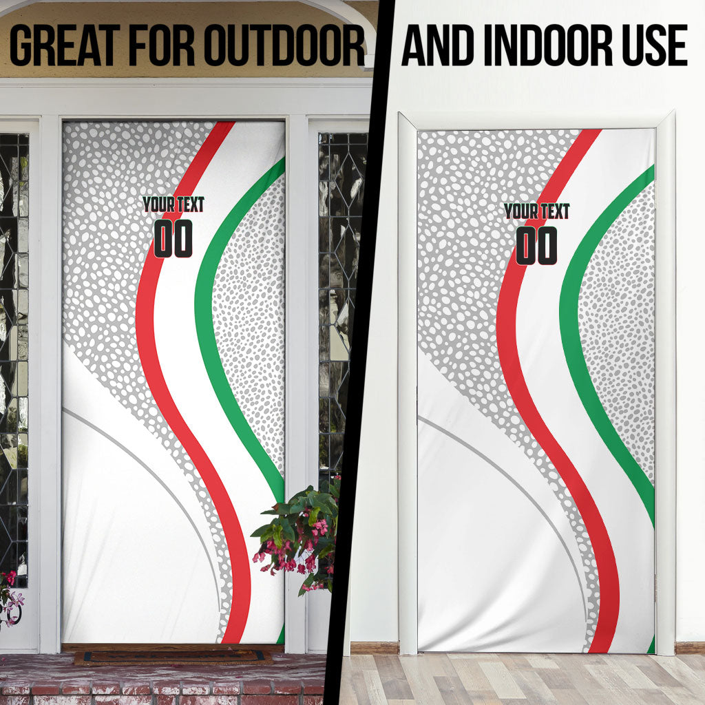 Personalized Iran Football Cheetah Door Cover Persian Cheetah Graphic With Iranian Flag And Symbol