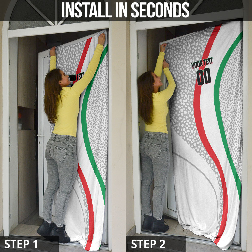 Personalized Iran Football Cheetah Door Cover Persian Cheetah Graphic With Iranian Flag And Symbol