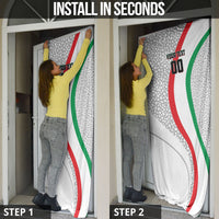 Personalized Iran Football Cheetah Door Cover Persian Cheetah Graphic With Iranian Flag And Symbol