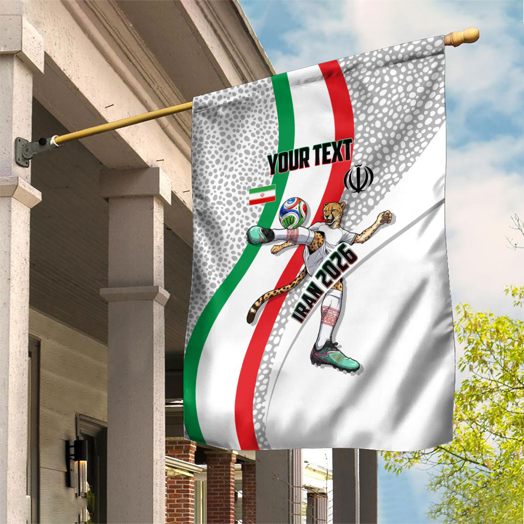 Personalized Iran Football Cheetah Garden Flag Persian Cheetah Graphic With Iranian Flag And Symbol