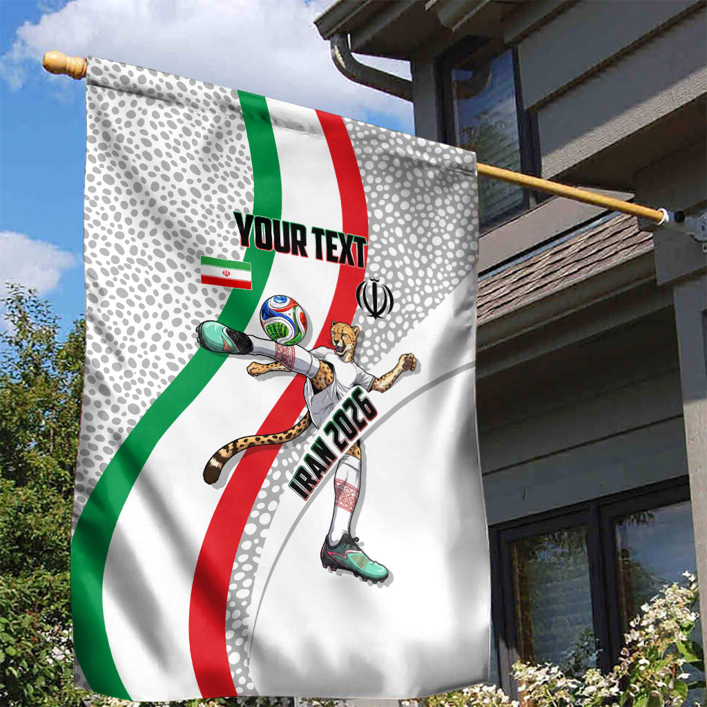 Personalized Iran Football Cheetah Garden Flag Persian Cheetah Graphic With Iranian Flag And Symbol