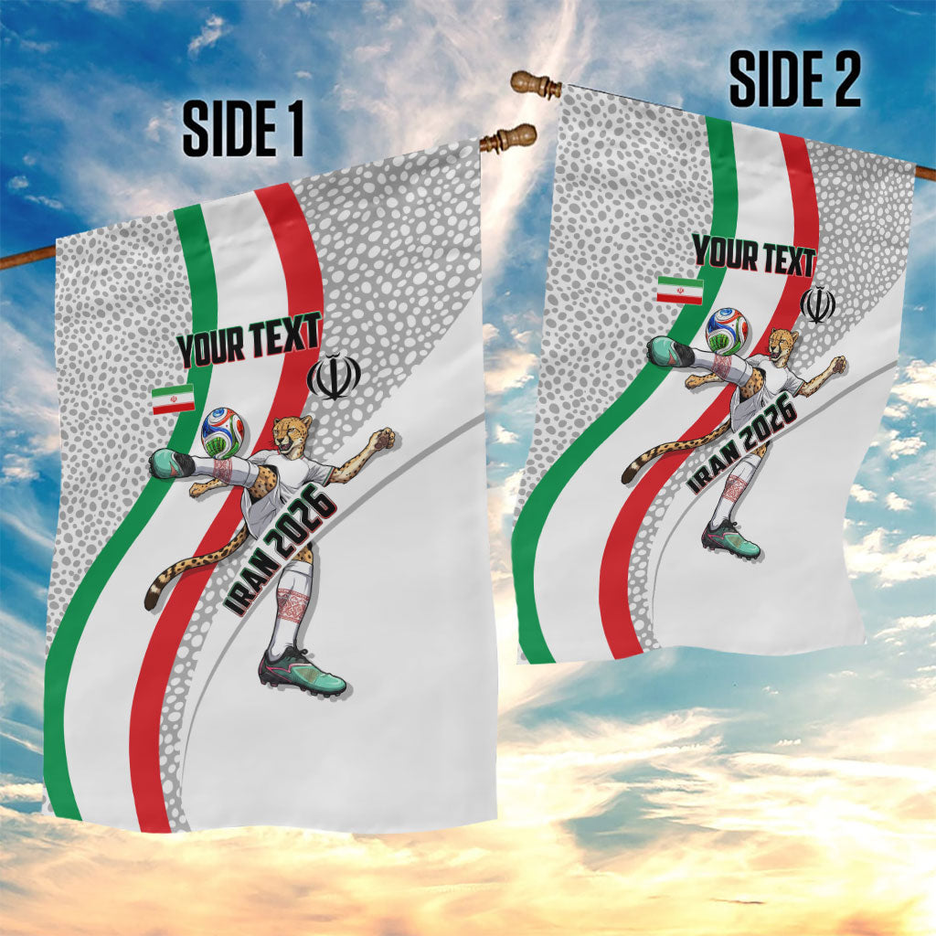 Personalized Iran Football Cheetah Garden Flag Persian Cheetah Graphic With Iranian Flag And Symbol