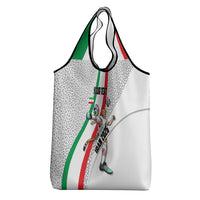 Personalized Iran Football Cheetah Grocery Bag Persian Cheetah Graphic With Iranian Flag And Symbol