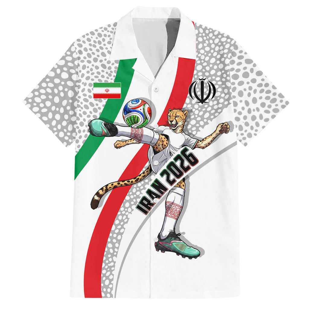 Personalized Iran Football Cheetah Hawaiian Shirt Persian Cheetah Graphic With Iranian Flag And Symbol