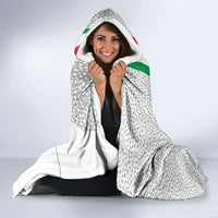 Personalized Iran Football Cheetah Hooded Blanket Persian Cheetah Graphic With Iranian Flag And Symbol
