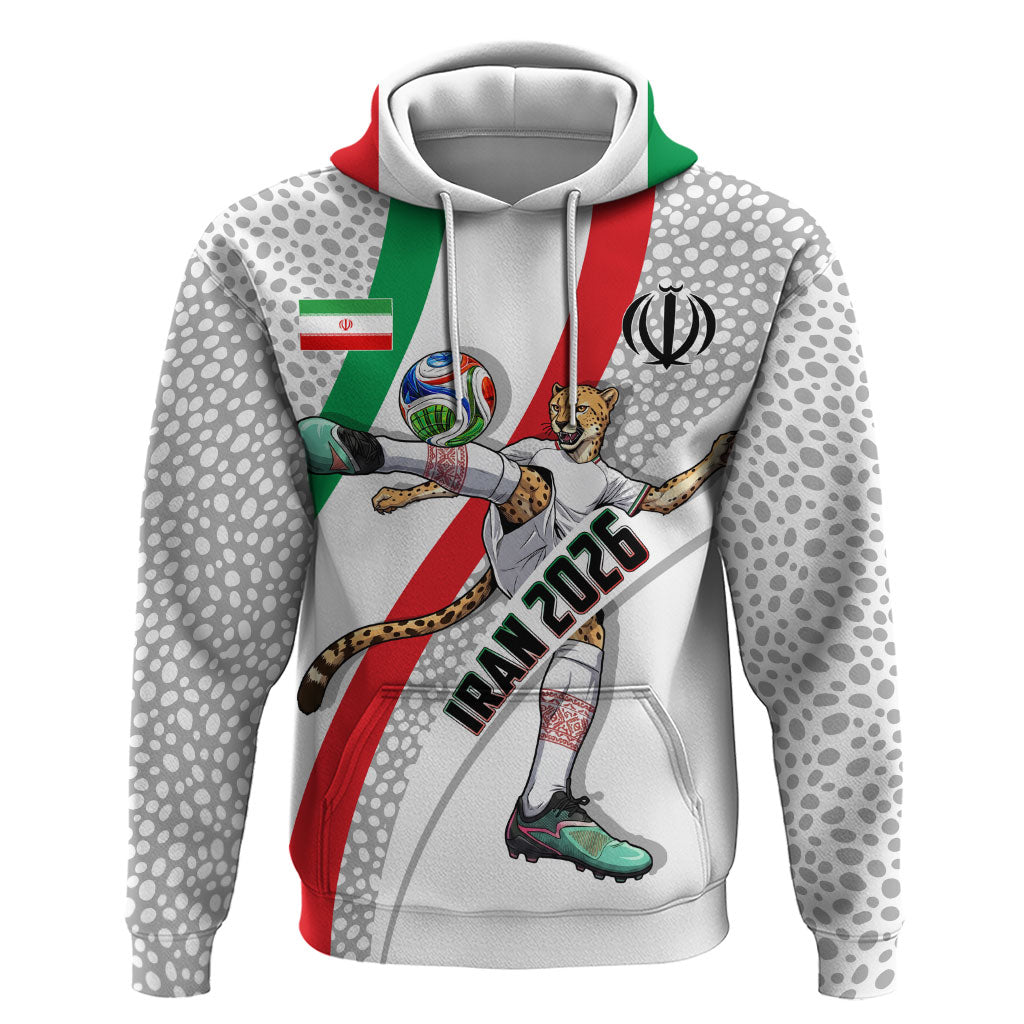 Personalized Iran Football Cheetah Hoodie Persian Cheetah Graphic With Iranian Flag And Symbol