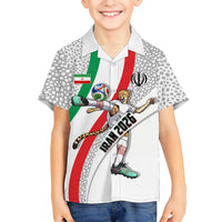Personalized Iran Football Cheetah Kid Hawaiian Shirt Persian Cheetah Graphic With Iranian Flag And Symbol