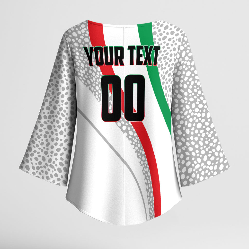 Personalized Iran Football Cheetah Kimono Sleeve Blouse Persian Cheetah Graphic With Iranian Flag And Symbol