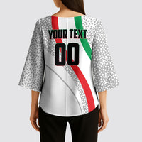 Personalized Iran Football Cheetah Kimono Sleeve Blouse Persian Cheetah Graphic With Iranian Flag And Symbol