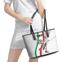 Personalized Iran Football Cheetah Leather Tote Bag Persian Cheetah Graphic With Iranian Flag And Symbol