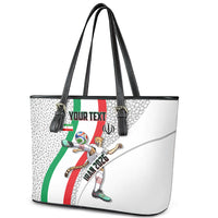 Personalized Iran Football Cheetah Leather Tote Bag Persian Cheetah Graphic With Iranian Flag And Symbol