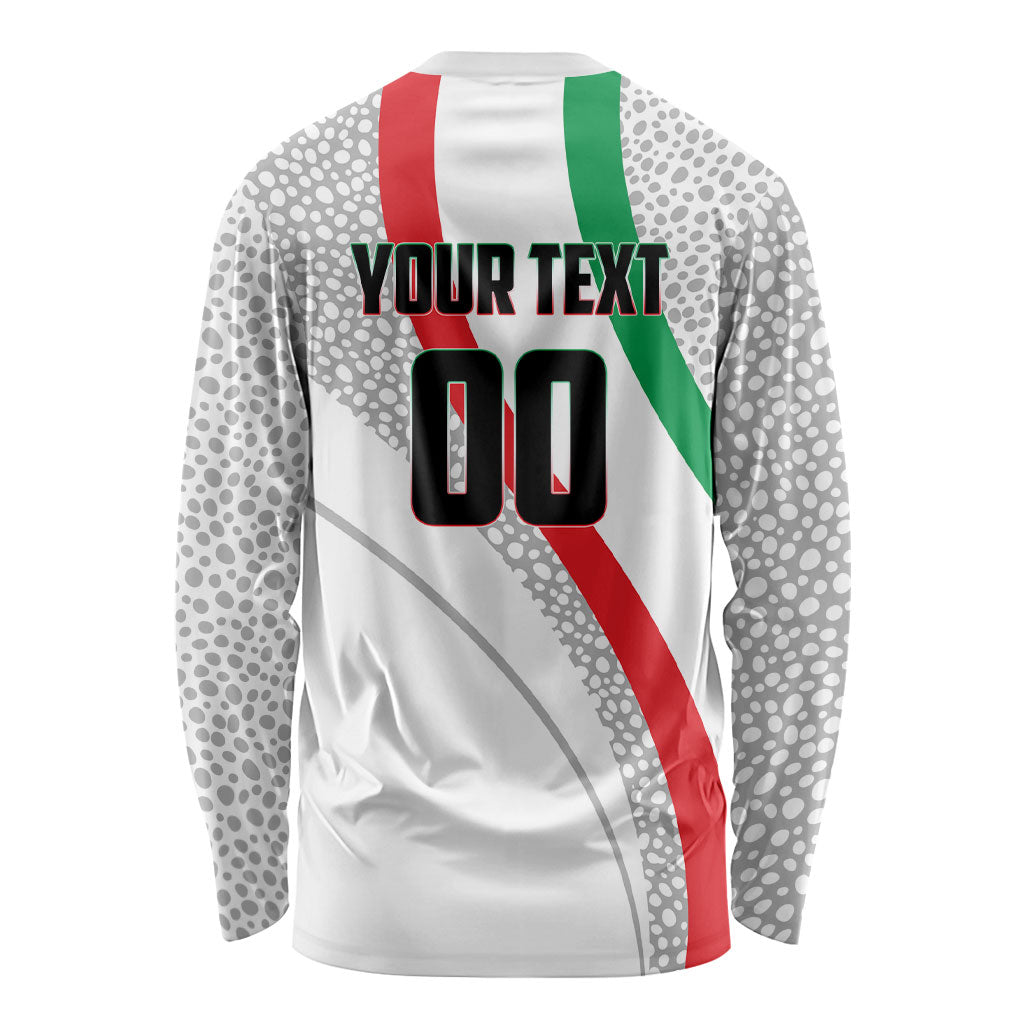 Personalized Iran Football Cheetah Long Sleeve Shirt Persian Cheetah Graphic With Iranian Flag And Symbol