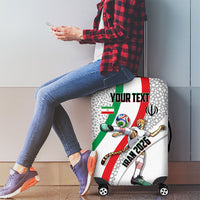 Personalized Iran Football Cheetah Luggage Cover Persian Cheetah Graphic With Iranian Flag And Symbol