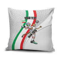 Personalized Iran Football Cheetah Pillow Cover Persian Cheetah Graphic With Iranian Flag And Symbol