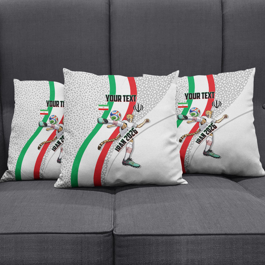 Personalized Iran Football Cheetah Pillow Cover Persian Cheetah Graphic With Iranian Flag And Symbol