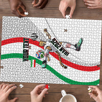 Personalized Iran Football Cheetah Puzzle Persian Cheetah Graphic With Iranian Flag And Symbol