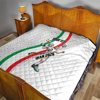 Personalized Iran Football Cheetah Quilt Persian Cheetah Graphic With Iranian Flag And Symbol