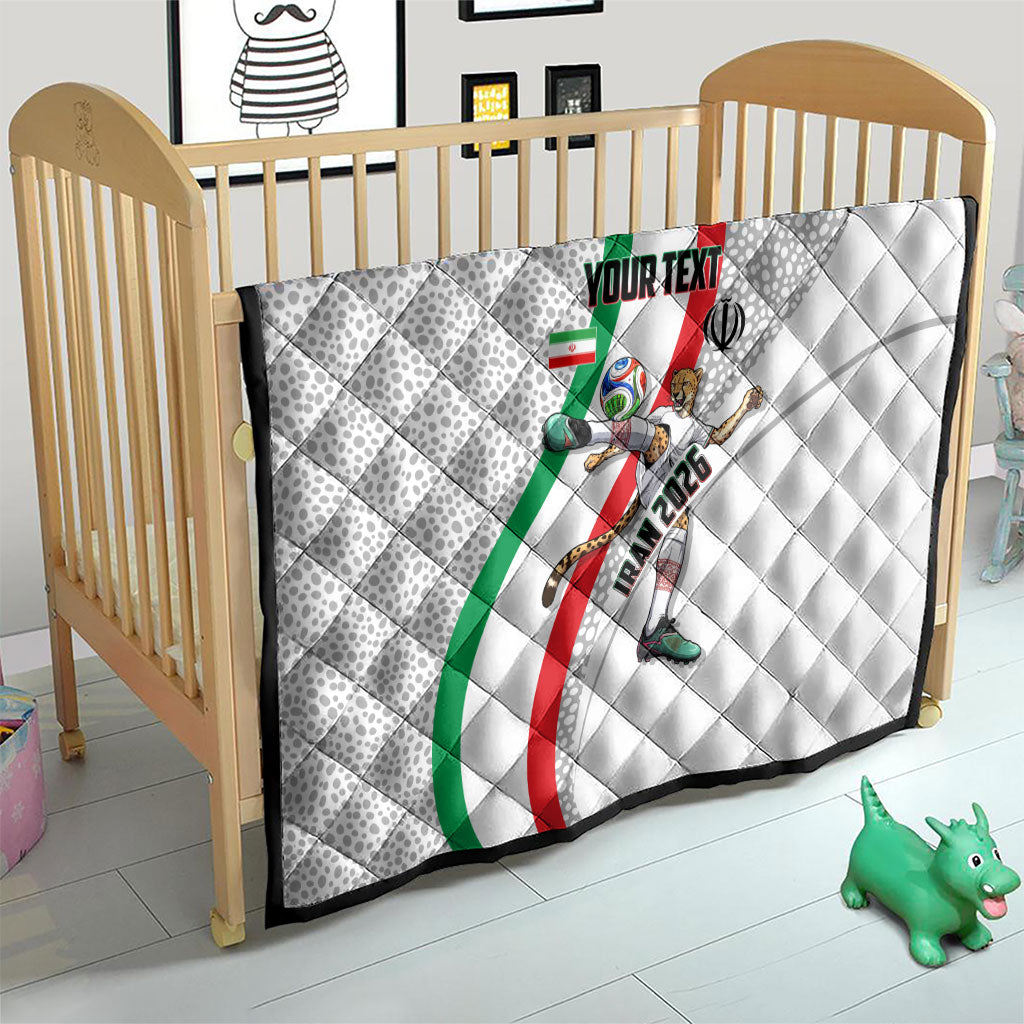 Personalized Iran Football Cheetah Quilt Persian Cheetah Graphic With Iranian Flag And Symbol
