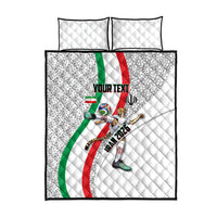 Personalized Iran Football Cheetah Quilt Bed Set Persian Cheetah Graphic With Iranian Flag And Symbol