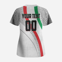 Personalized Iran Football Cheetah Scrub Top Persian Cheetah Graphic With Iranian Flag And Symbol