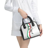 Personalized Iran Football Cheetah Shoulder Handbag Persian Cheetah Graphic With Iranian Flag And Symbol
