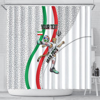 Personalized Iran Football Cheetah Shower Curtain Persian Cheetah Graphic With Iranian Flag And Symbol