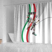 Personalized Iran Football Cheetah Shower Curtain Persian Cheetah Graphic With Iranian Flag And Symbol