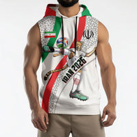 Personalized Iran Football Cheetah Sleeveless Hoodie Persian Cheetah Graphic With Iranian Flag And Symbol