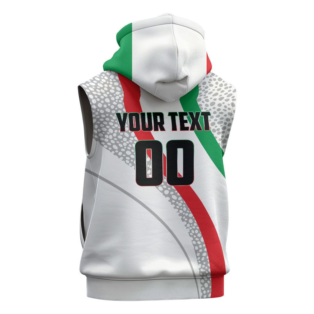 Personalized Iran Football Cheetah Sleeveless Zip Hoodie Persian Cheetah Graphic With Iranian Flag And Symbol
