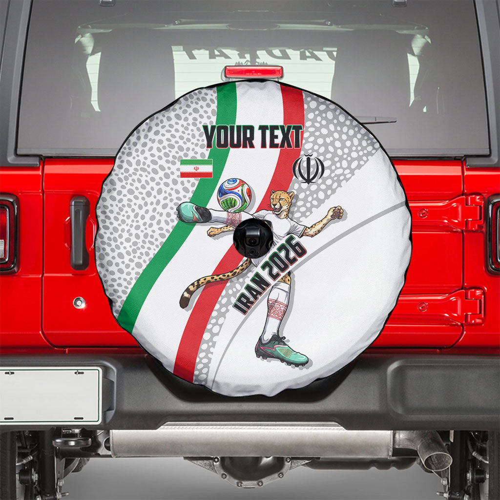 Personalized Iran Football Cheetah Spare Tire Cover Persian Cheetah Graphic With Iranian Flag And Symbol
