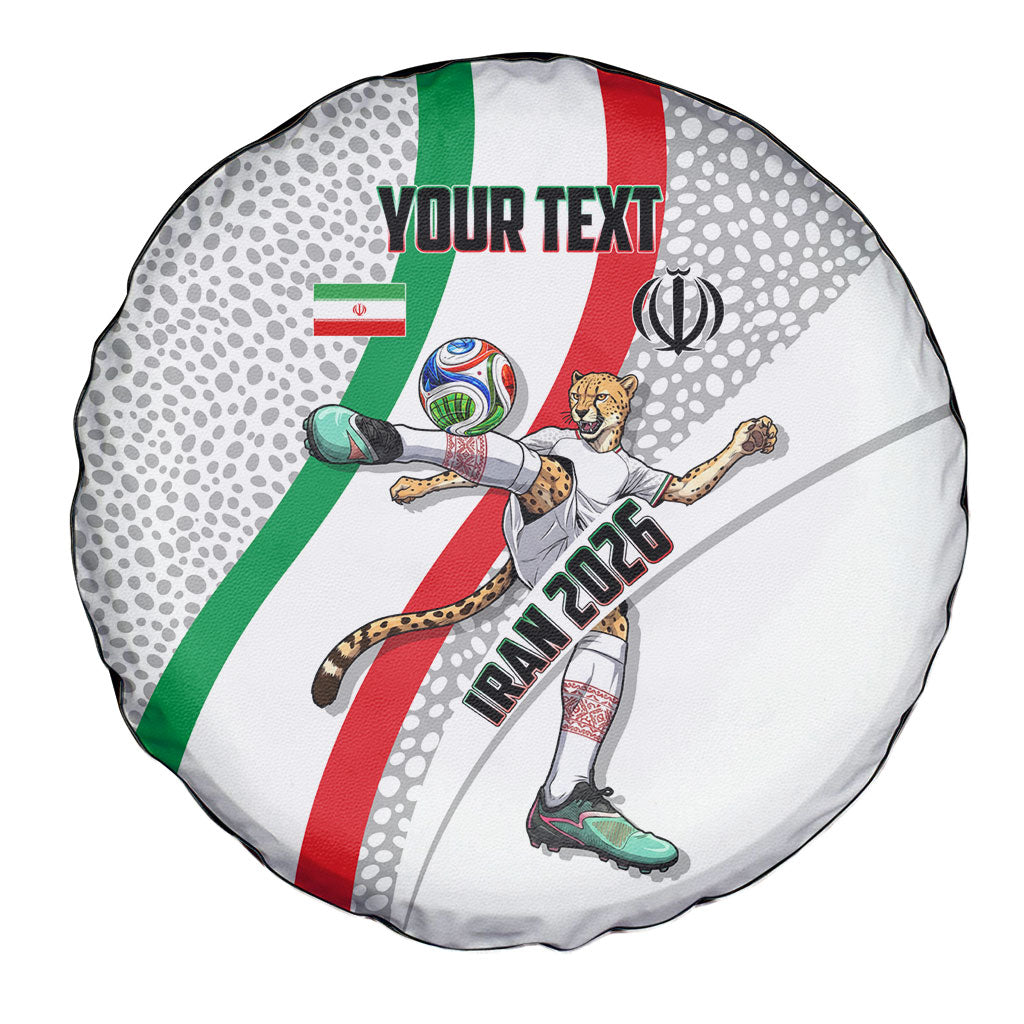 Personalized Iran Football Cheetah Spare Tire Cover Persian Cheetah Graphic With Iranian Flag And Symbol