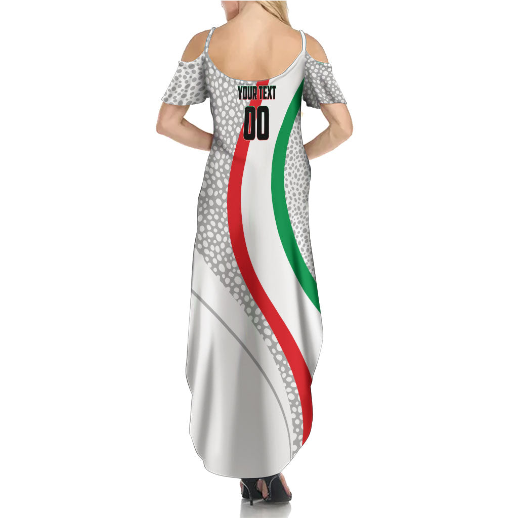 Personalized Iran Football Cheetah Summer Maxi Dress Persian Cheetah Graphic With Iranian Flag And Symbol
