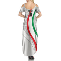 Personalized Iran Football Cheetah Summer Maxi Dress Persian Cheetah Graphic With Iranian Flag And Symbol