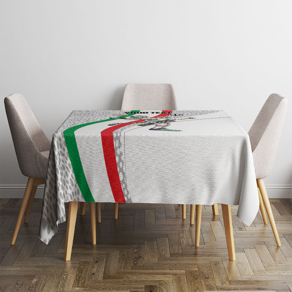 Personalized Iran Football Cheetah Tablecloth Persian Cheetah Graphic With Iranian Flag And Symbol