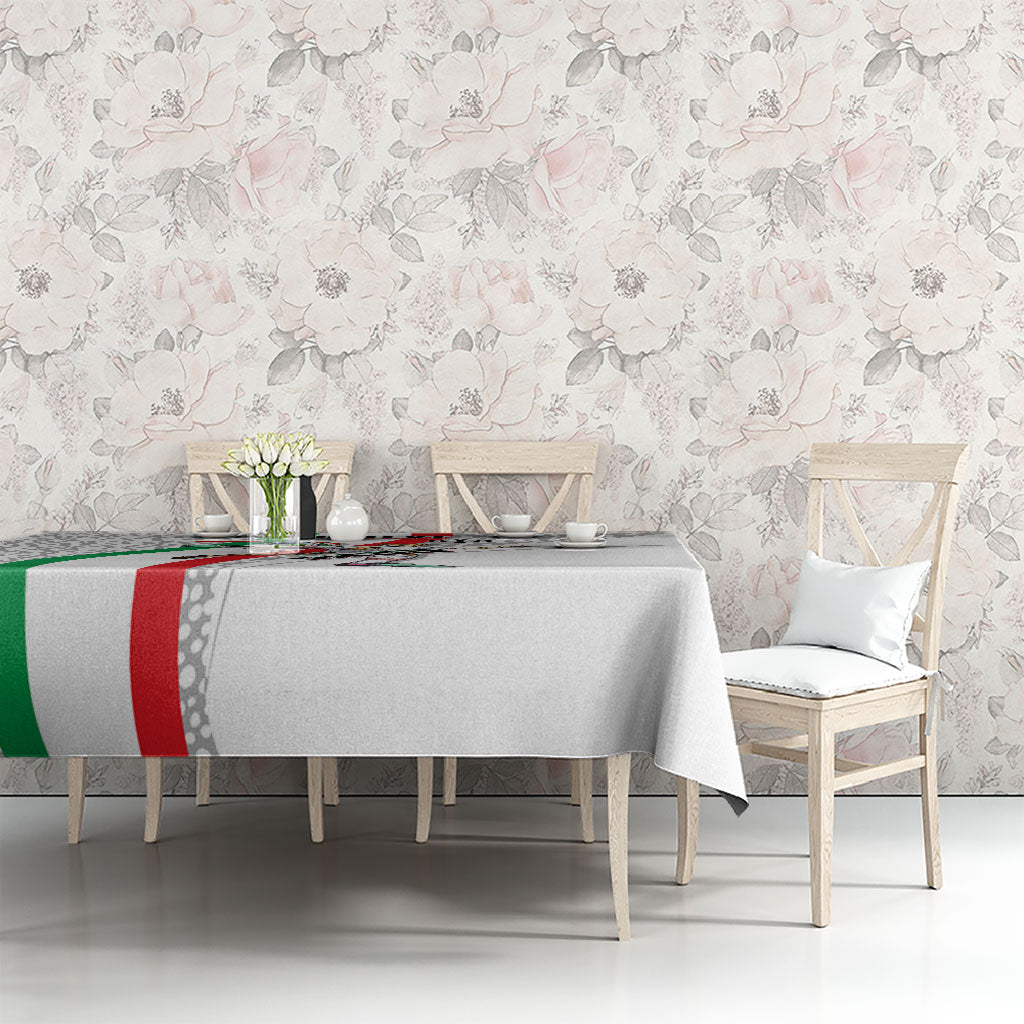 Personalized Iran Football Cheetah Tablecloth Persian Cheetah Graphic With Iranian Flag And Symbol