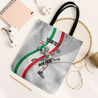 Personalized Iran Football Cheetah Tote Bag Persian Cheetah Graphic With Iranian Flag And Symbol