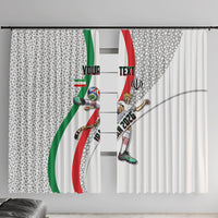 Personalized Iran Football Cheetah Window Curtain Persian Cheetah Graphic With Iranian Flag And Symbol